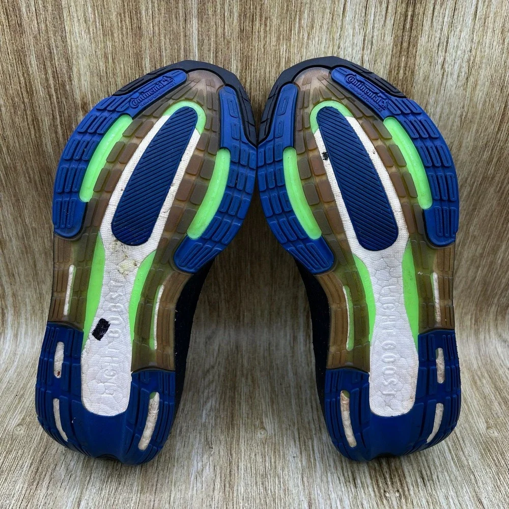 adidas Ultraboost Light Men's Size 7 Black Lucid Lime Running‎ Shoes IF2414